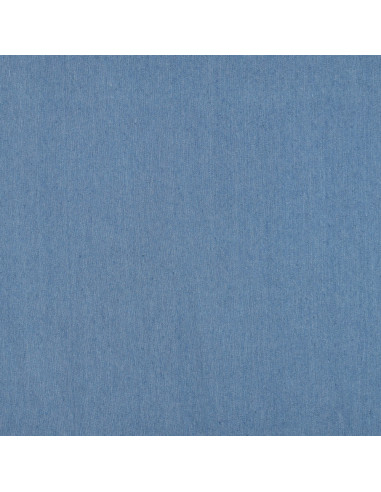 Tissu, Jean Stretch Uni, Bleu Clair, Laize 150 cm, Coton Recyclé 255g/m²