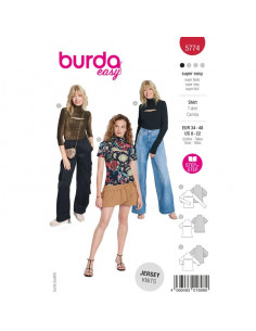 Patron Burda 5774 - T-shirt et col roulé