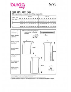 Patron Burda 5773 - Jupes polyvalentes 2