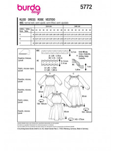 Patron Burda 5772 - Robes de fête ou décontractée 2