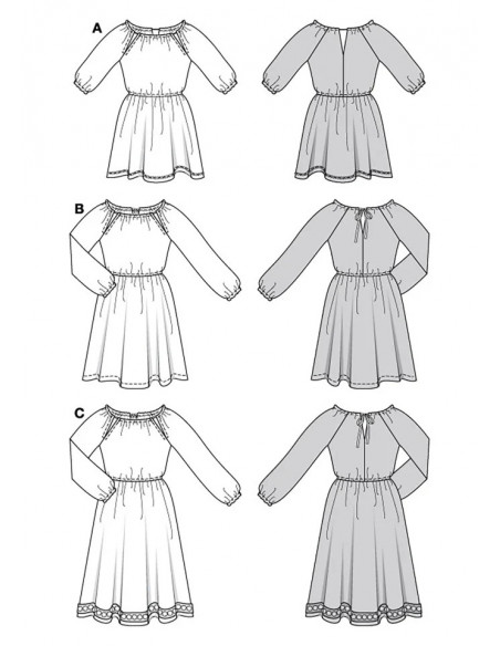 Patron Burda 5772 - Robes de fête ou décontractée