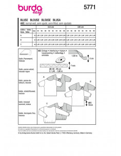 Patron Burda 5771 - Trois blouses 2