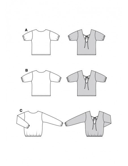 Patron Burda 5771 - Trois blouses