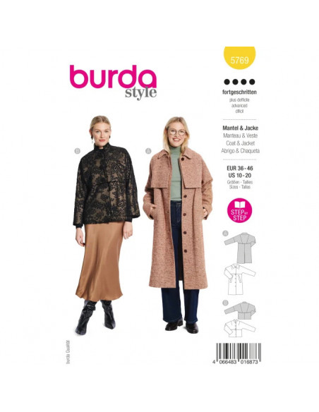 Patron Burda 5769 - Cape raffinnée