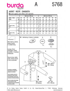 Patron Burda 5768 - Veste légère et cardigans 2