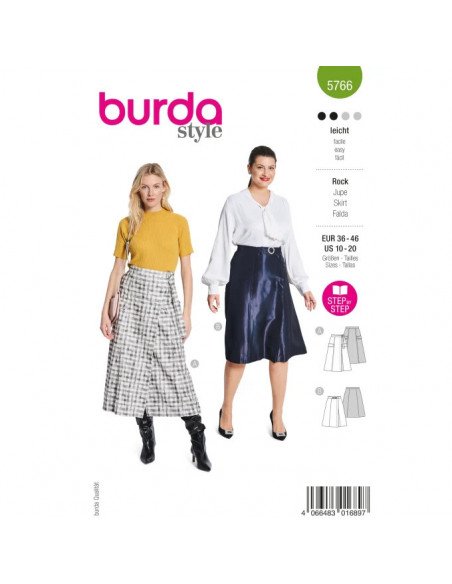 Patron Burda 5766 - Jupes glamour
