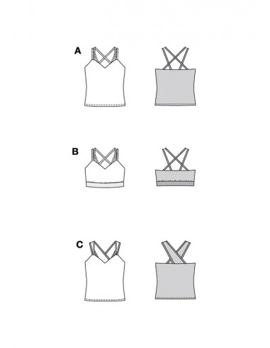 Patron Burda 5765 - Tops sportifs