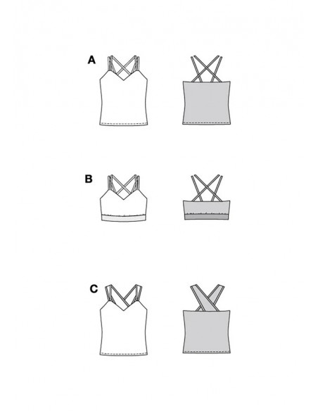 Patron Burda 5765 - Tops sportifs