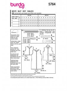 Patron Burda 5764 - Gilets matelassés 2