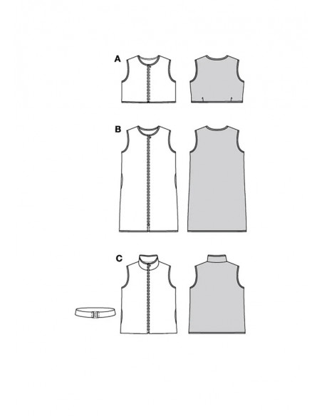 Patron Burda 5764 - Gilets matelassés