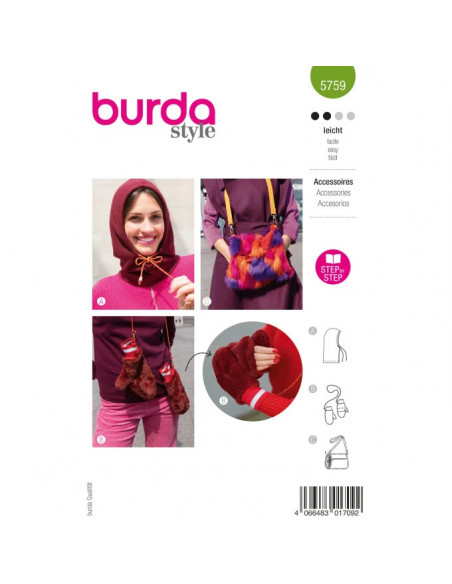 Patron Burda 5759 - Accessoires Automne/Hiver