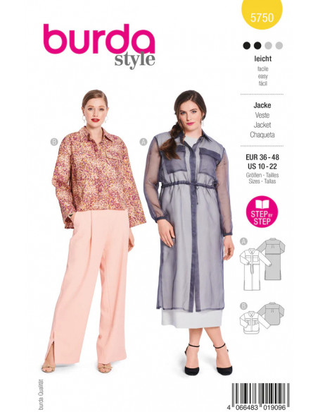 Patron Burda 5750 - Veste