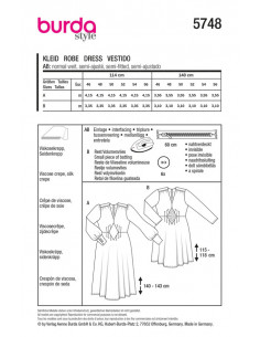 Patron Burda 5748 - Robe 2