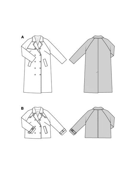 Patron Burda 5747 - Veste & Manteau