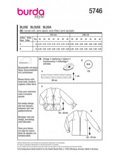 Patron Burda 5746 - Blouse 2