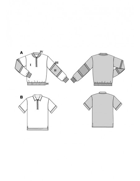 Patron Burda 5744 - Pullover