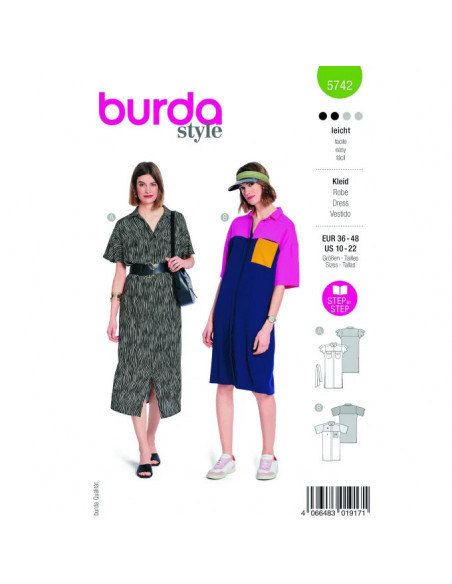 Patron Burda 5742 - Robe
