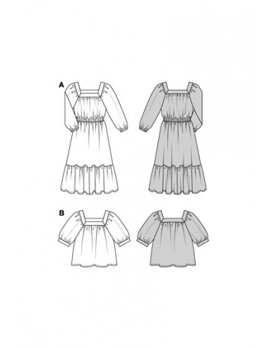 Patron Burda 5741 - Robe & Blouse