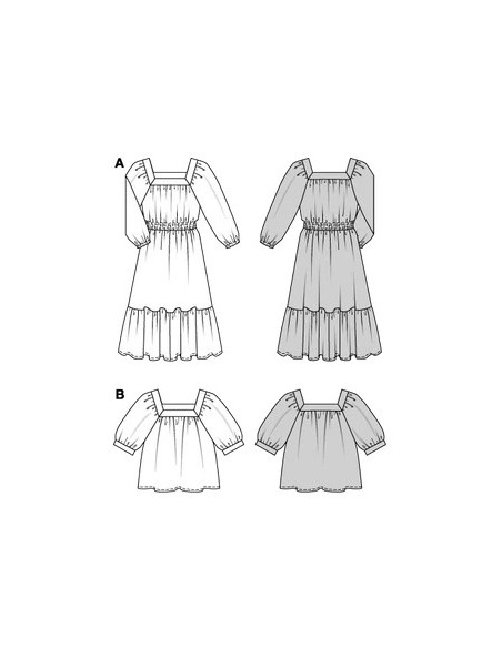 Patron Burda 5741 - Robe & Blouse