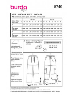 Patron Burda 5740 - Pantalon 2