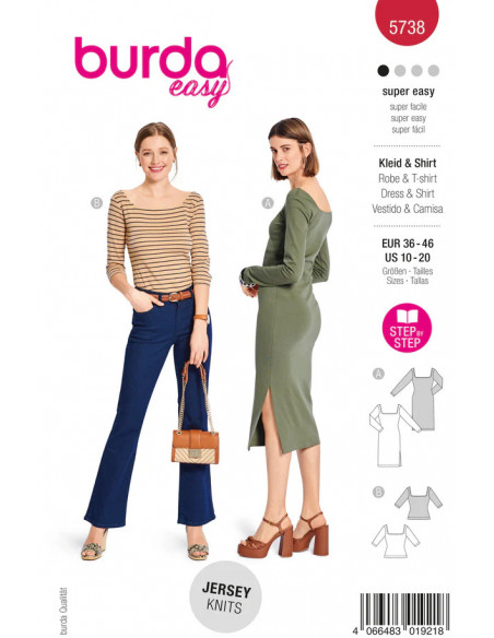 Patron Burda 5738 - Robe & Top