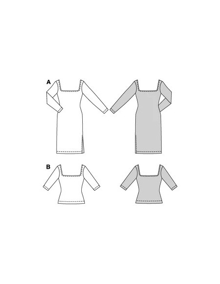 Patron Burda 5738 - Robe & Top