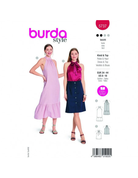 Patron Burda 5737 - Robe & Top
