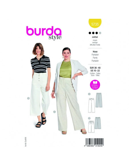 Patron Burda 5735 - Pantalon