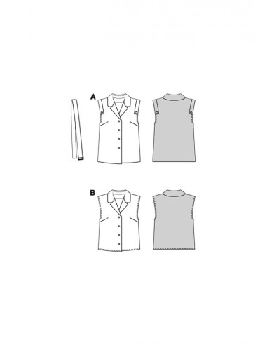 Patron Burda 5734 - Gilet