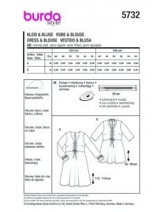 Patron Burda 5732 - Robe & Blouse 2