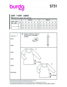 Patron Burda 5731 - Top 2