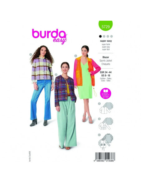 Patron Burda 5729 - Blazer