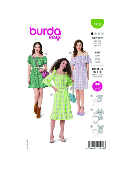 Patron Burda 5728 - Robe