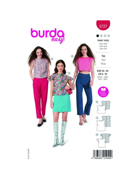 Patron Burda 5727 - Top