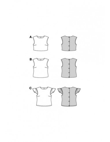 Patron Burda 5727 - Top