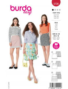 Patron Burda 5726 - Jupe
