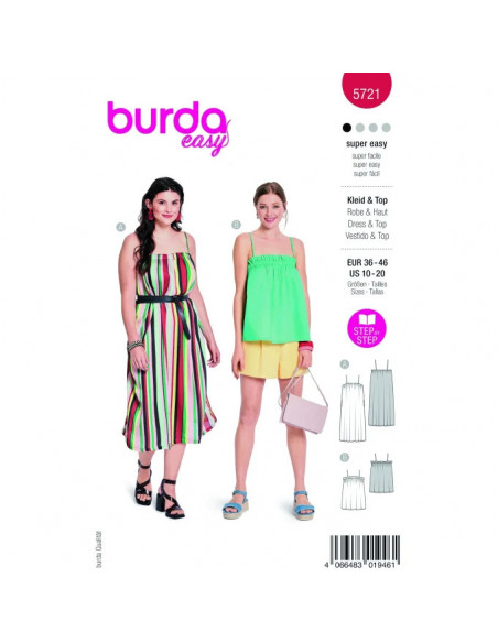 Patron Burda 5721 - Robe & Top