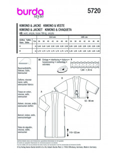 Patron Burda 5720 - Kimono & Veste 2