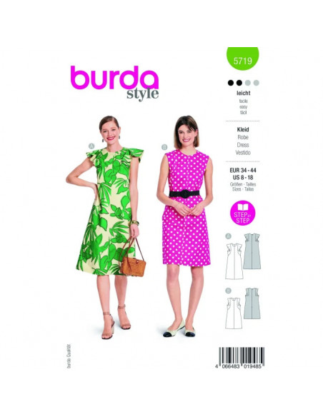 Patron Burda 5719 - Robe