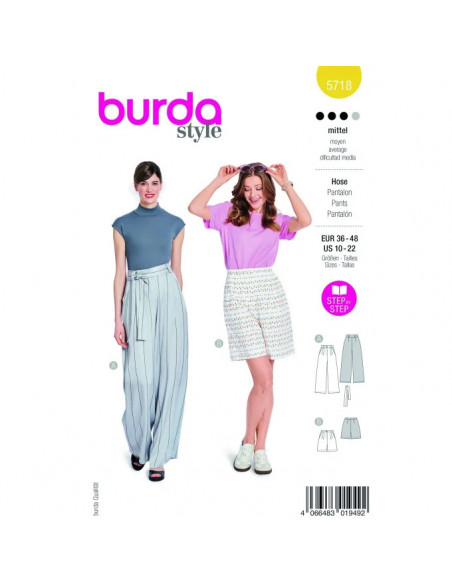 Patron Burda 5718 - Pantalon