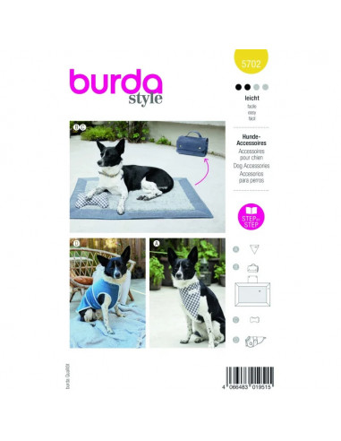 Patron Burda 5702 - Accessoires pour Chiens 