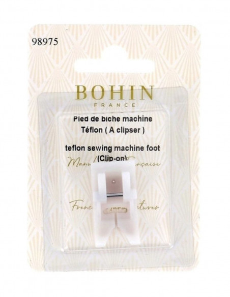Pied de biche téflon, à clipser, pour machine à coudre