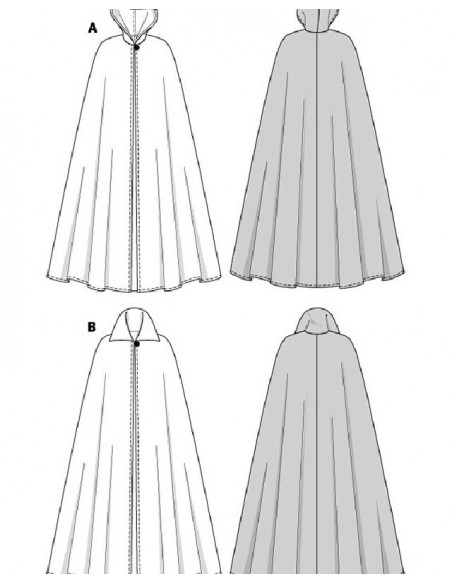 Patron Burda Carnaval 2521 - Déguisement Cape Vénitienne Femme