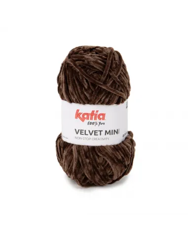 Fil Katia, Velvet Mini, Coloris au choix, Crochet 6-6.5mm, 100% Polyester
