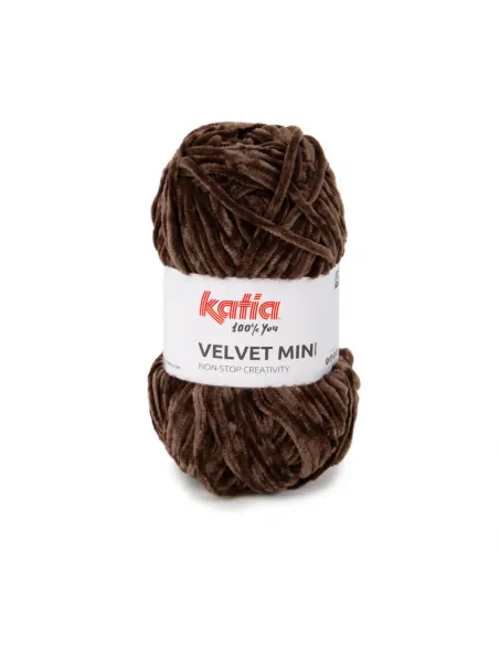 Fil Katia, Velvet Mini, Coloris au choix, Crochet 6-6.5mm, 100% Polyester