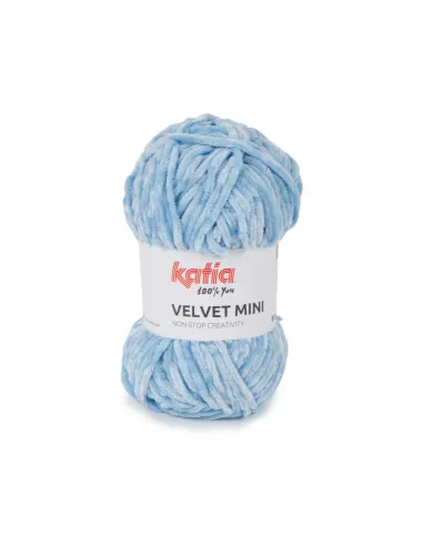 Fil Katia, Velvet Mini, Coloris au choix, Crochet 6-6.5mm, 100% Polyester