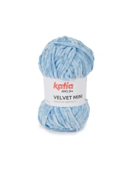 Fil Katia, Velvet Mini, Coloris au choix, Crochet 6-6.5mm, 100% Polyester