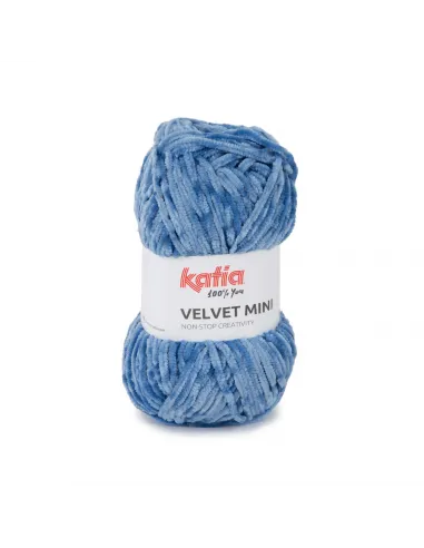 Fil Katia, Velvet Mini, Coloris au choix, Crochet 6-6.5mm, 100% Polyester