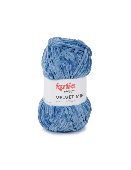 Fil Katia, Velvet Mini, Coloris au choix, Crochet 6-6.5mm, 100% Polyester