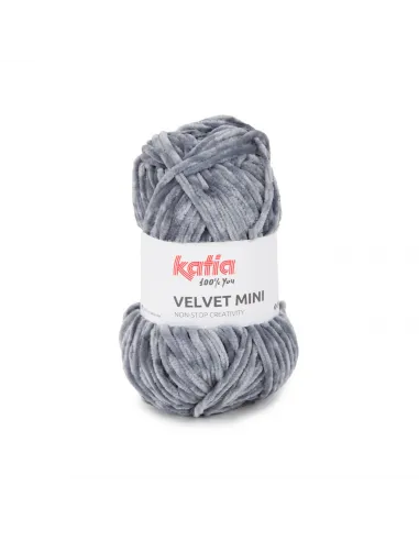 Fil Katia, Velvet Mini, Coloris au choix, Crochet 6-6.5mm, 100% Polyester
